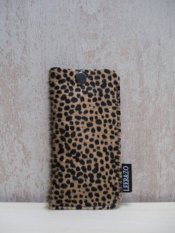Brillenhoes cheetah/cognac  grootmodel