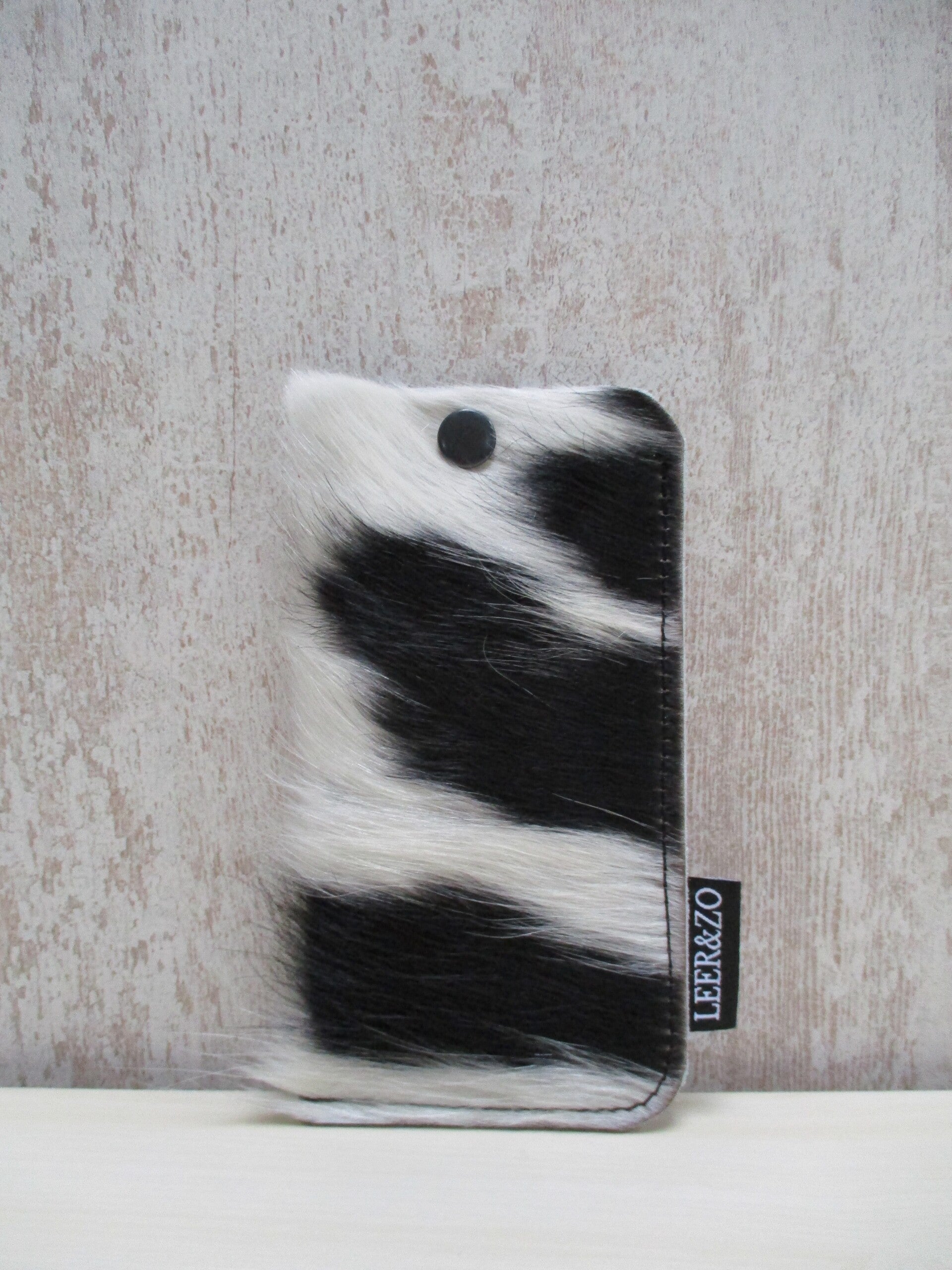 Brillenhoes zwart/wit grootmodel 2