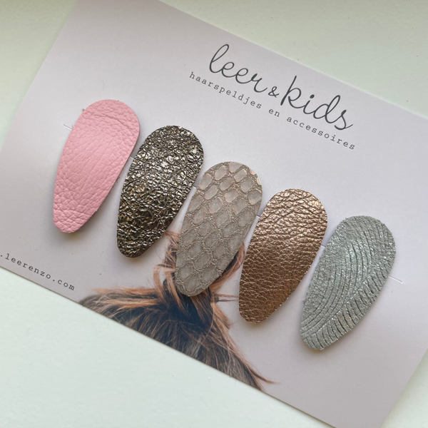 Leren haarspeldjes peuter 09