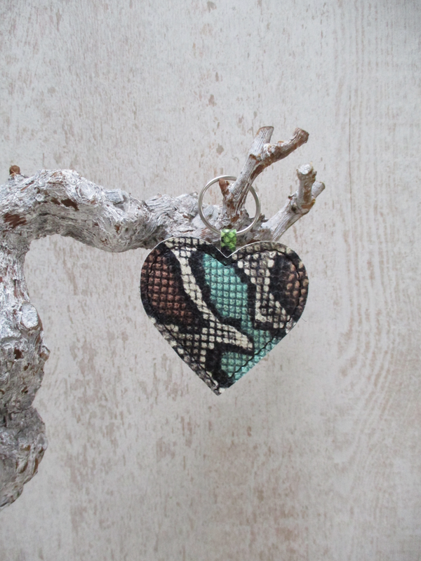 Sleutelhanger slangenprint gekleurd