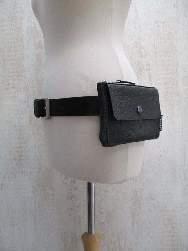 Leren heuptas festivaltasje smal