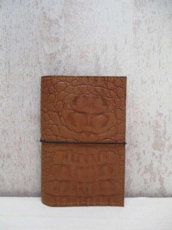 XL paspoorthoes cognac croco