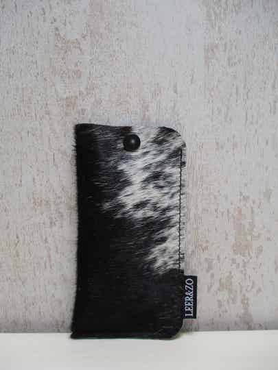 Brillenhoes zwart/wit grootmodel