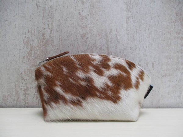 Koeienhuid toilettas cognac
