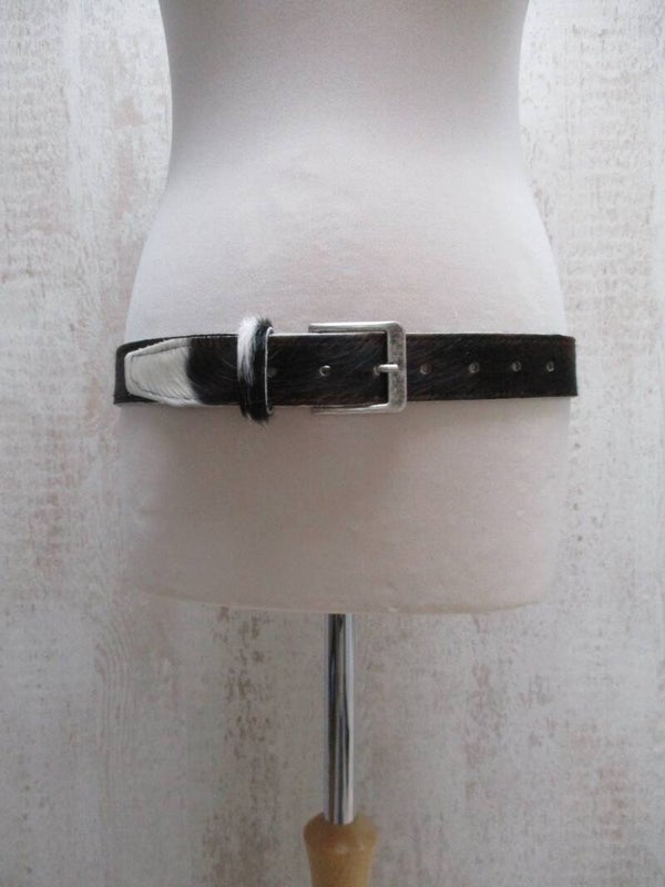 Koeienhuid riem tricolor Maat 95 cm 02
