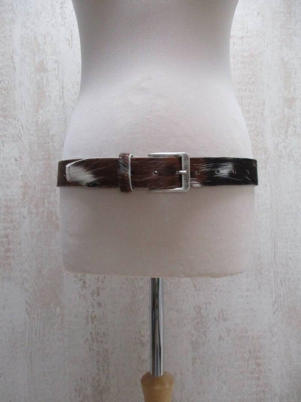 Koeienhuid riem tricolor maat 95 cm 03