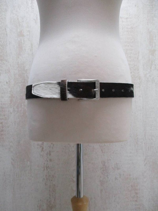 Koeienhuid riem tricolor Maat 115 cm 04