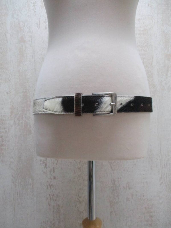 Koeienhuid riem tricolor Maat 115 cm 05