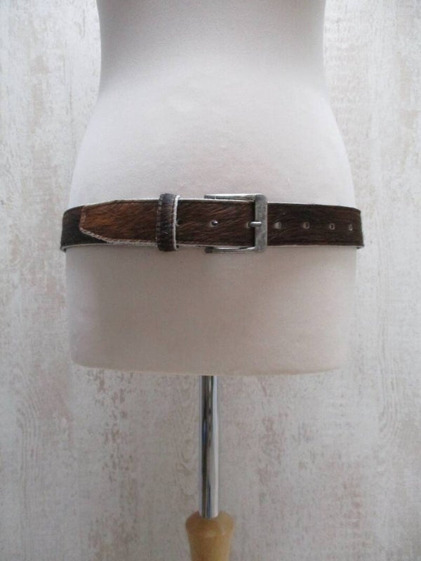 Koeienhuid riem tricolor Maat 115 cm 07