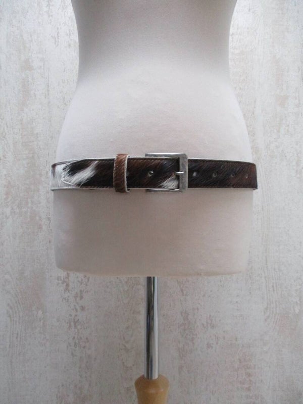 Koeienhuid riem tricolor Maat 115 cm 08