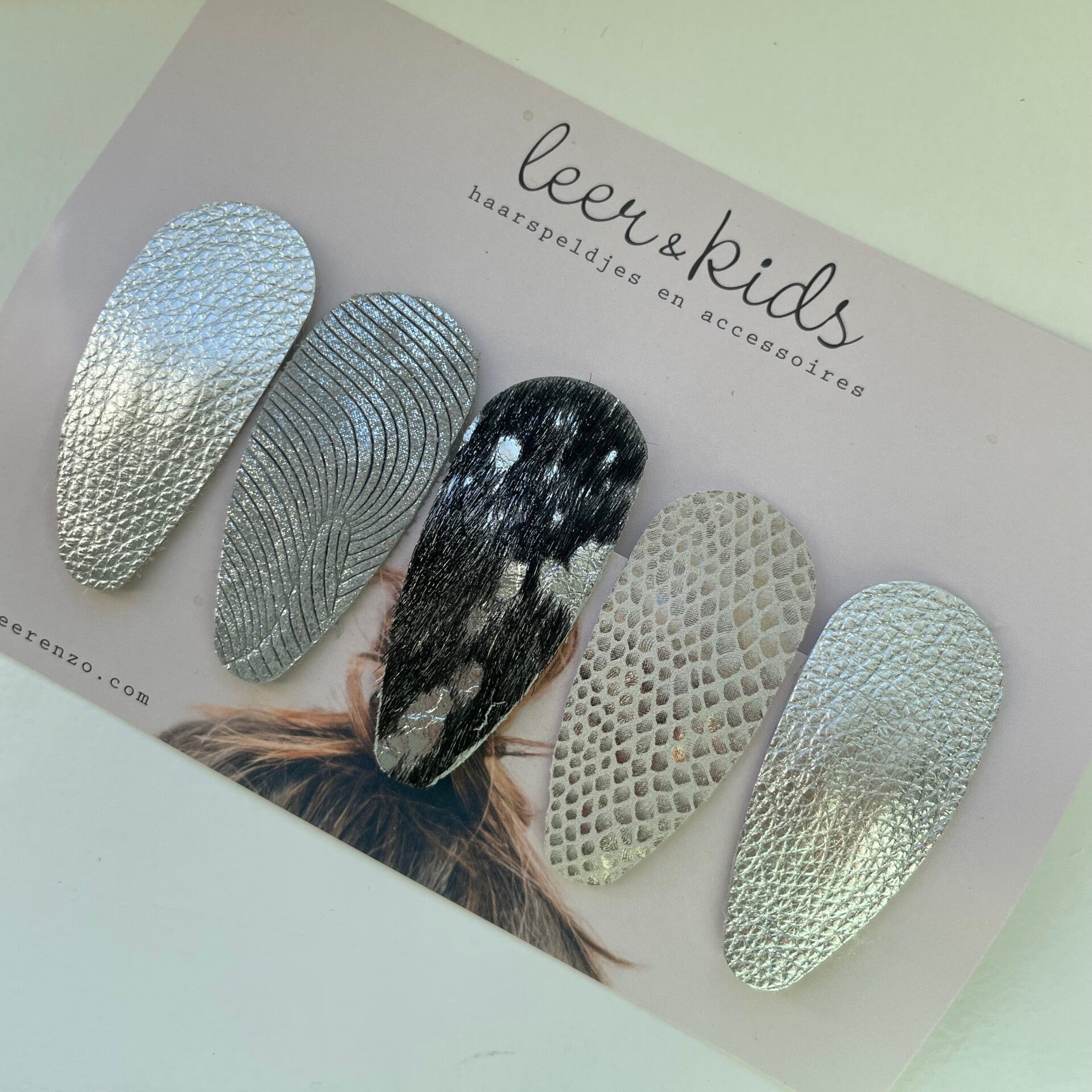 Leren haarspeldjes peuter 20