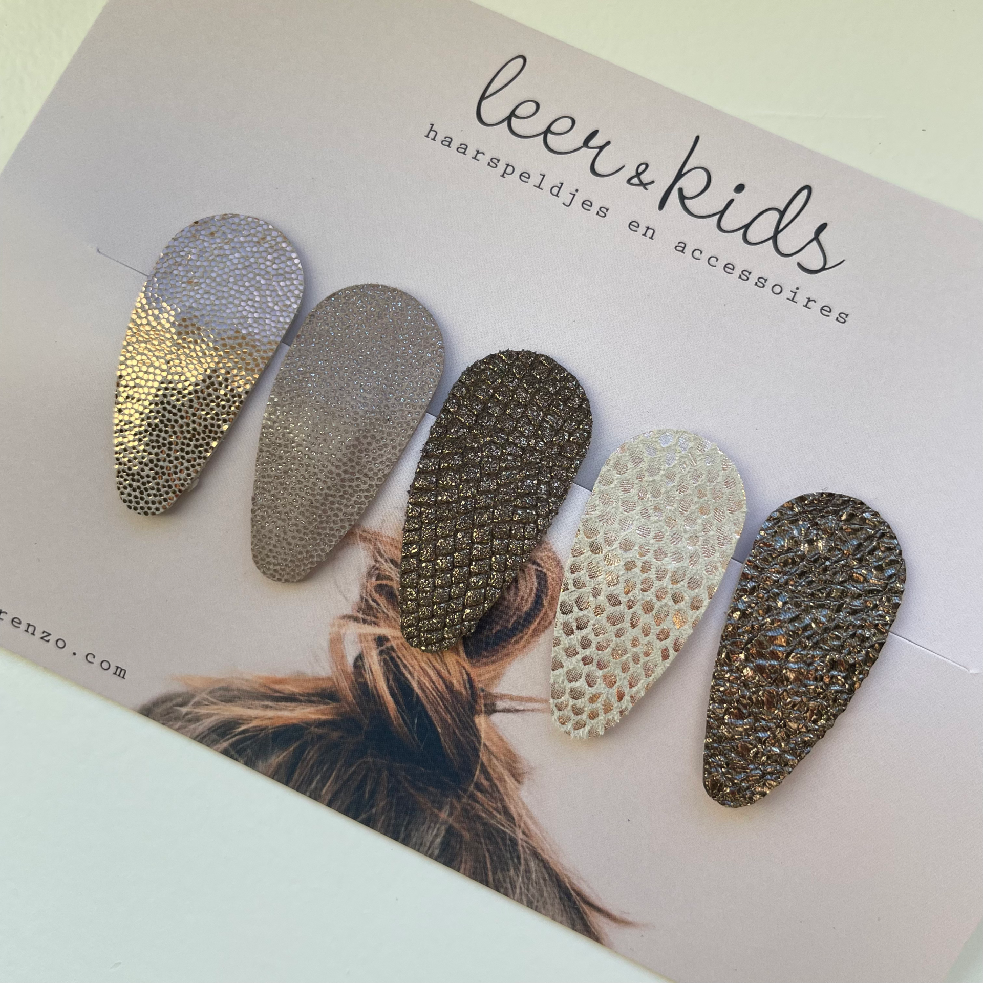 Leren haarspeldjes baby 09