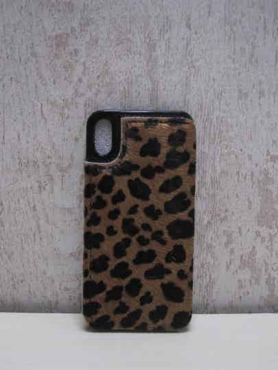 Case iPhone XS Max zwart luipaard