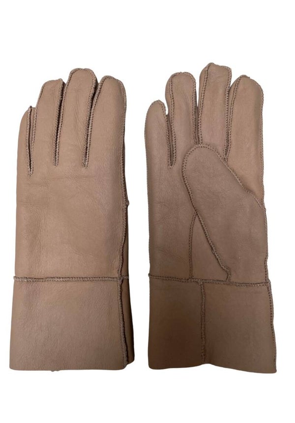 Leren handschoenen beige