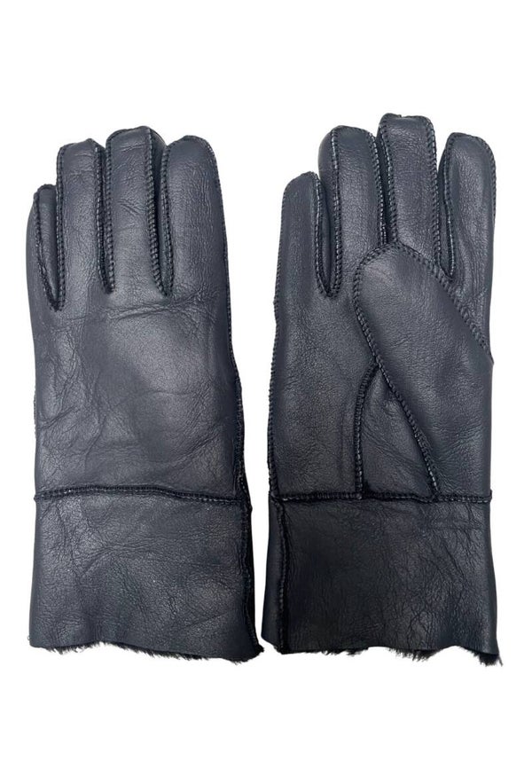 Leren handschoenen donkerblauw