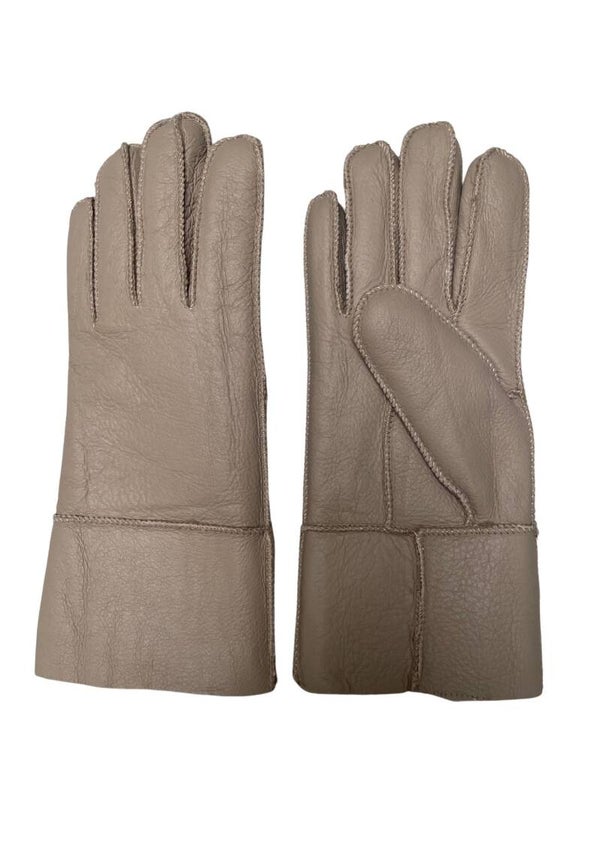 Leren handschoenen beige 2