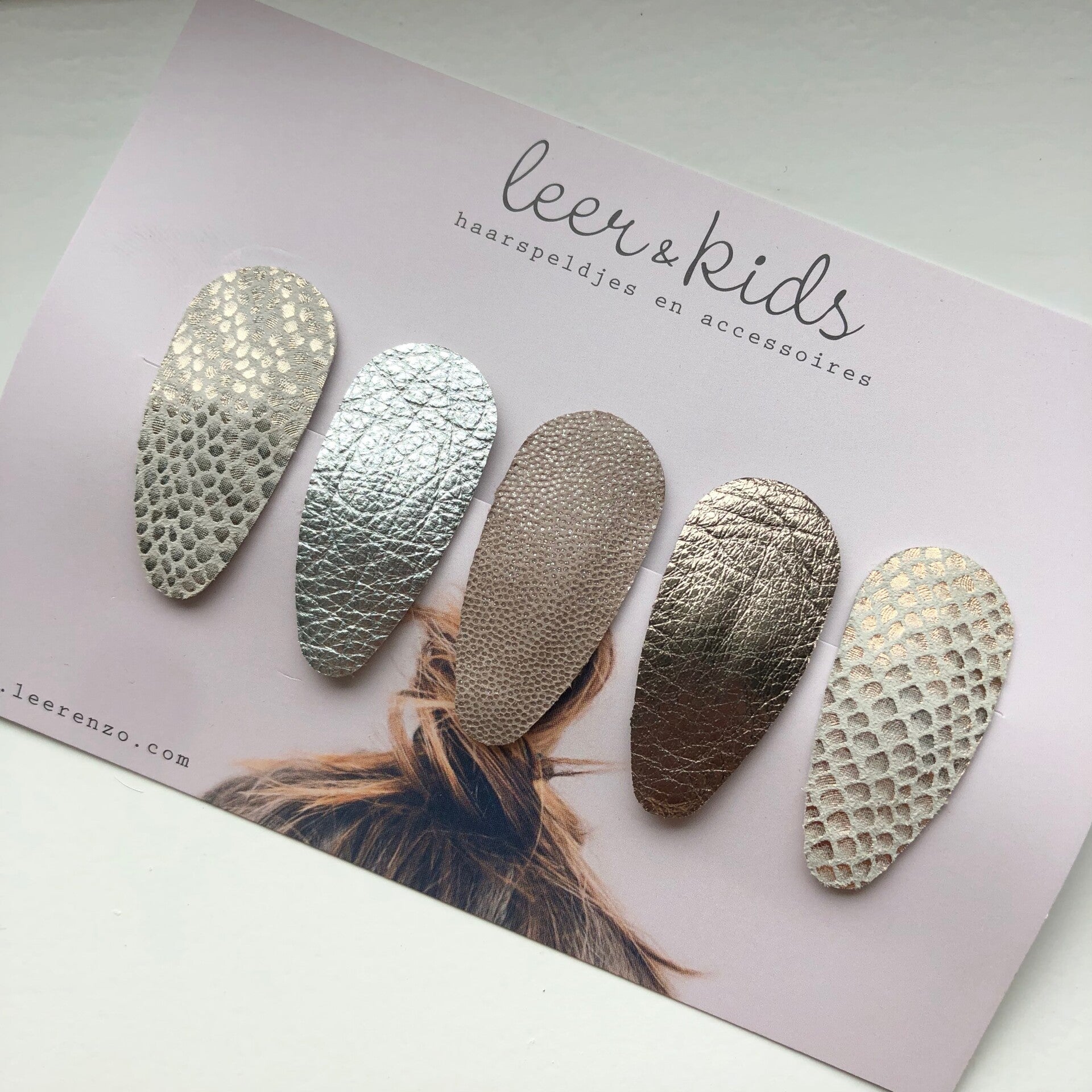 Leren haarspeldjes peuter 02