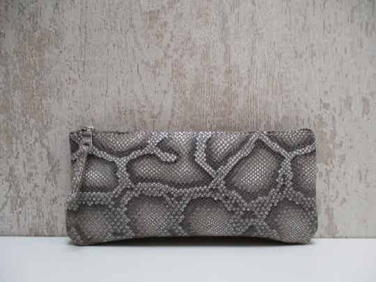 Leren make-up tas large slangenprint 2