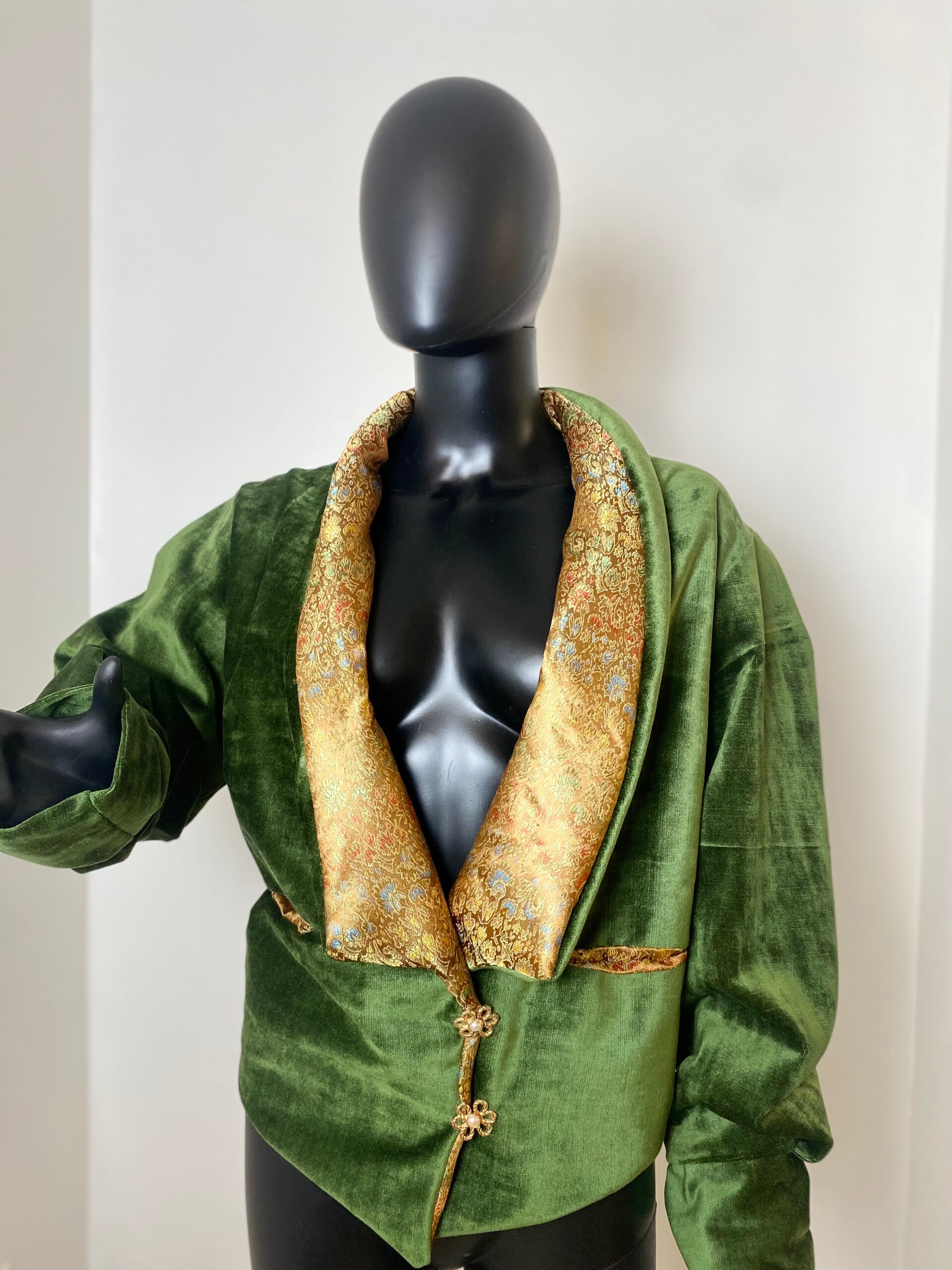 Green & Silk Brocade