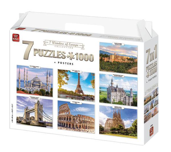Puzzels Wonders of Europe 7*1000st