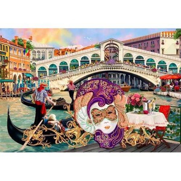 Wooden puzzle venice carnaval