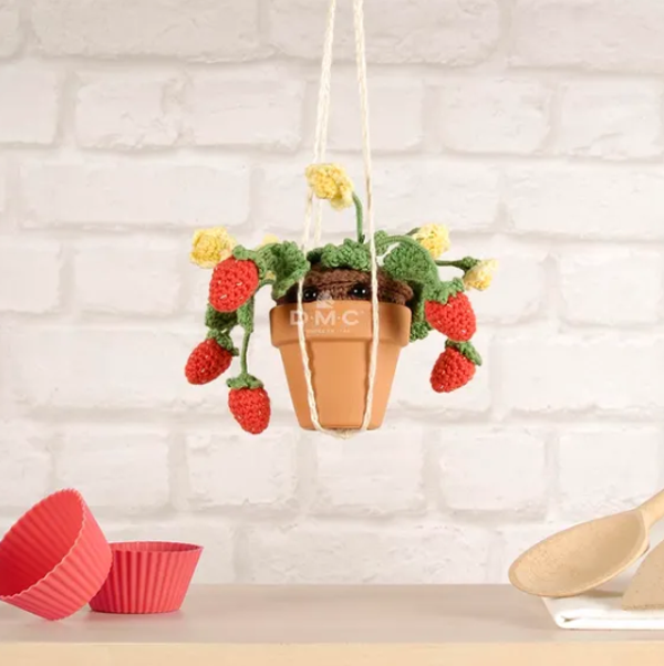 DMC bloemen haken - aardbeien