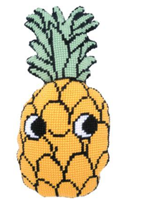 Kruissteekvormkussen kit met rug Eva M Ananas