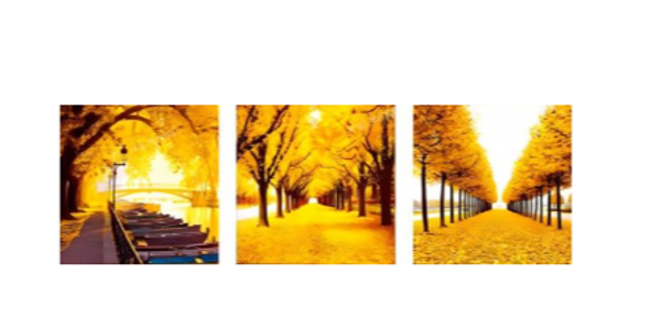 Diamond Painting Set 3 frame Autumn 130x50cm