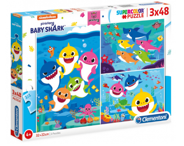 Puzzels baby shark 3-in-1   144st
