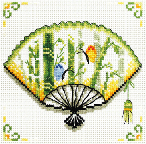 Borduurpakket Bamboo fan