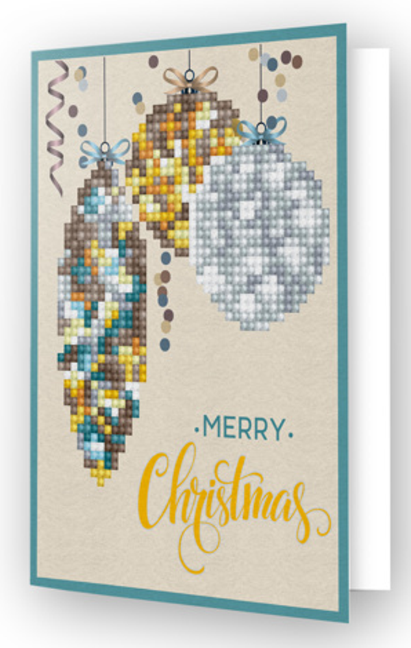 Kaart baubles antique