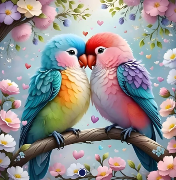 Diamond Painting -Canvas 30x20cm birds