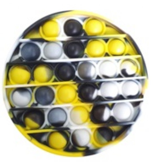 Round black yellow white