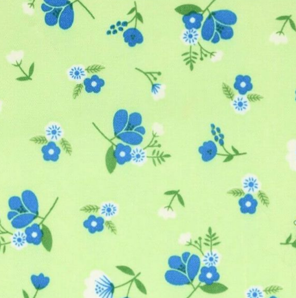 Tissu de Marie bloemen groen