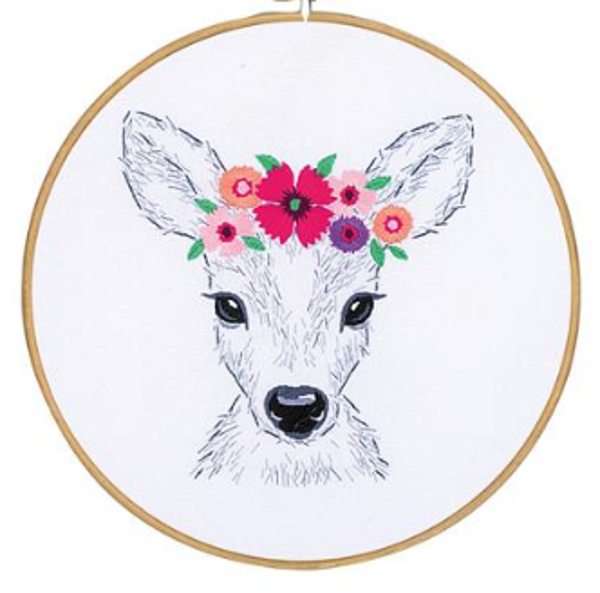 Borduurpakket bloemenhert
