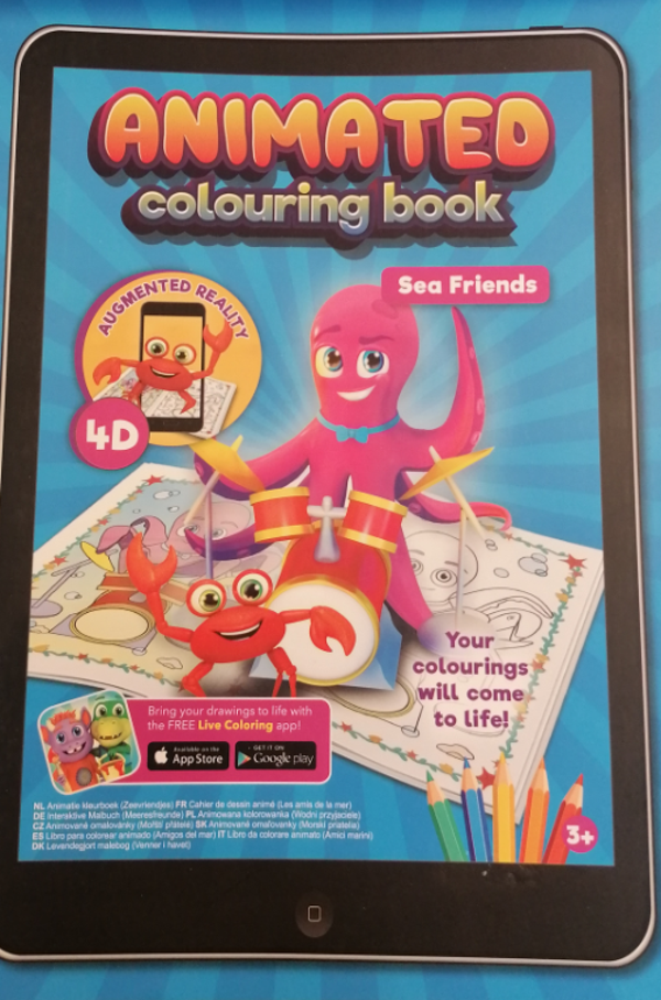 Animated colouring book