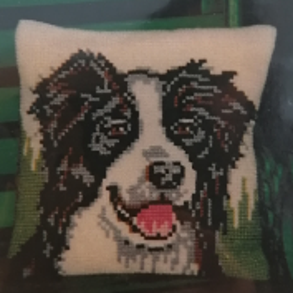 kruissteekkussen border collie