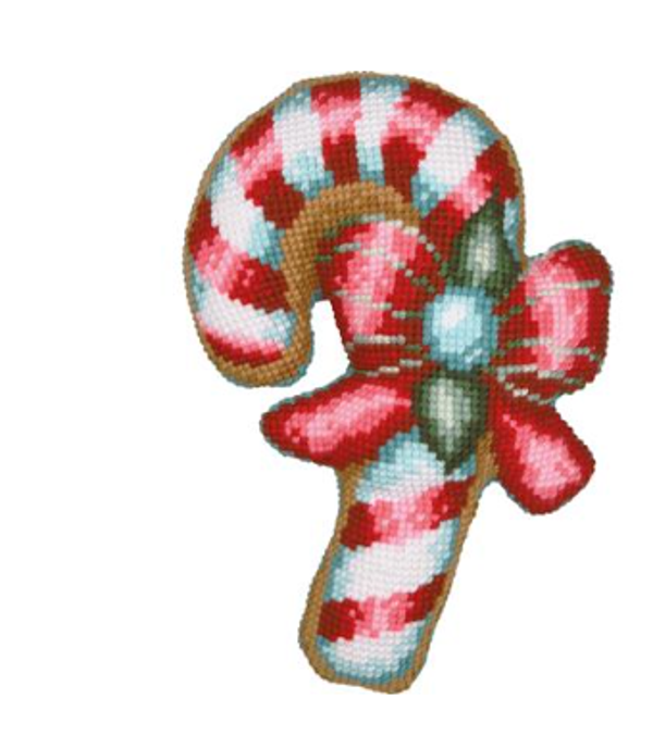 Kruissteekvormkussen kit met rug Candy Cane