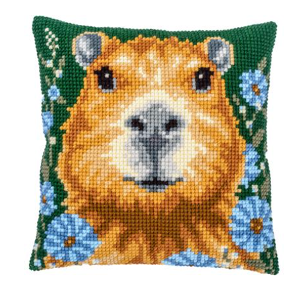Kruissteekkussen kit Capibara