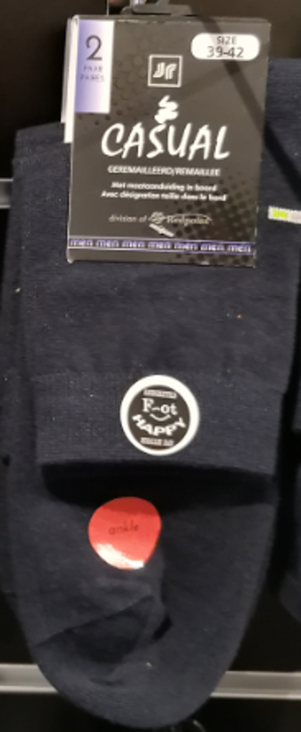 heren sokken casual blauw ankle socks