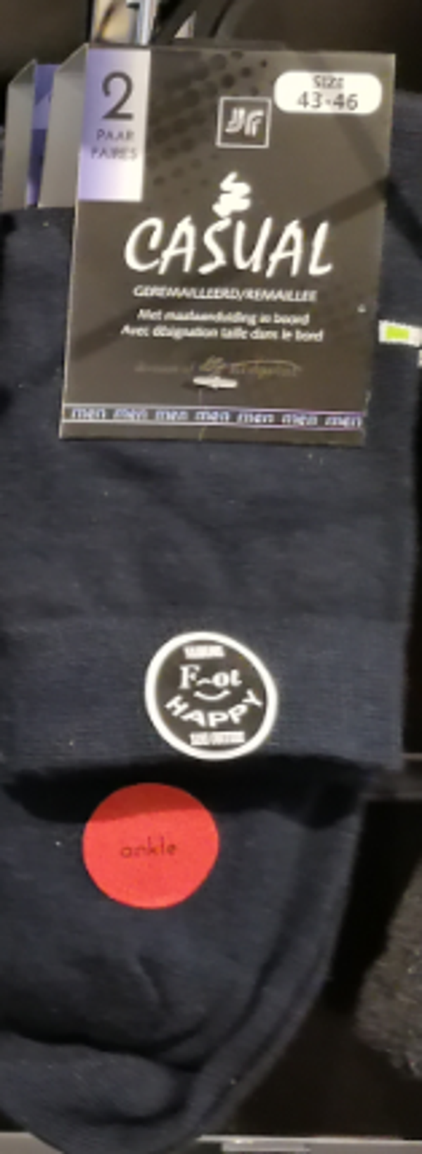 heren sokken casual blauw ankle socks