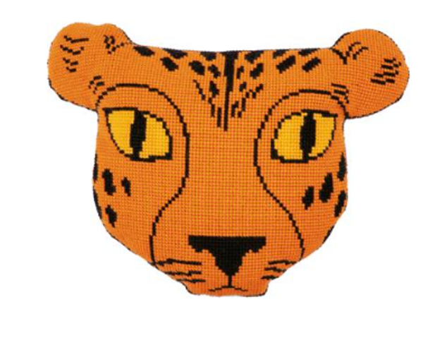 Kruissteekvormkussen kit met rug Eva M Cheetah