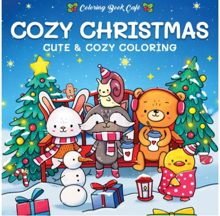Cozy Christmas Cute & Cozy colouring