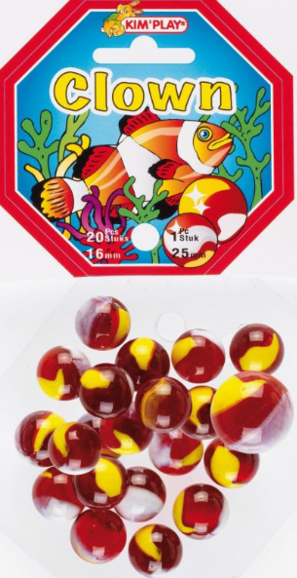 Knikkers clown vis