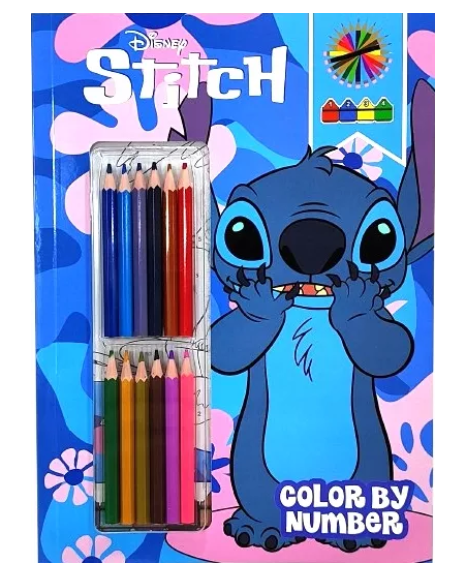 Stitch color by number incl 12 potloden