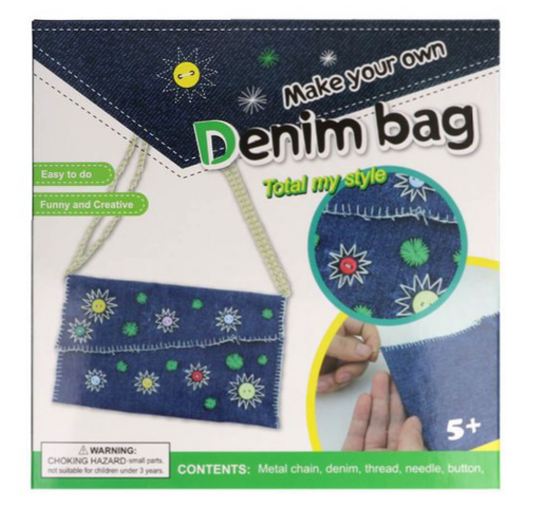 Naaipakket denim tas