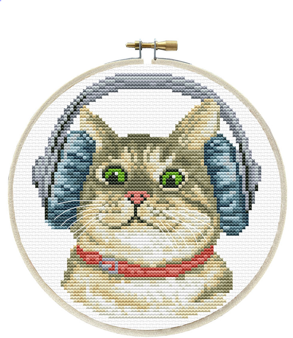 Borduurpakket dj kitty