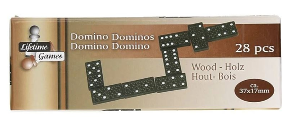 Dominospel 35mm hout zwart
