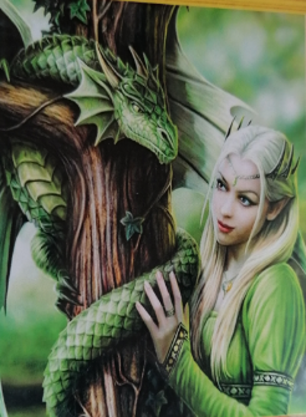 Dragon girl green