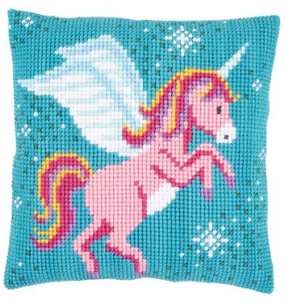 kruissteekkussen eenhoorn
